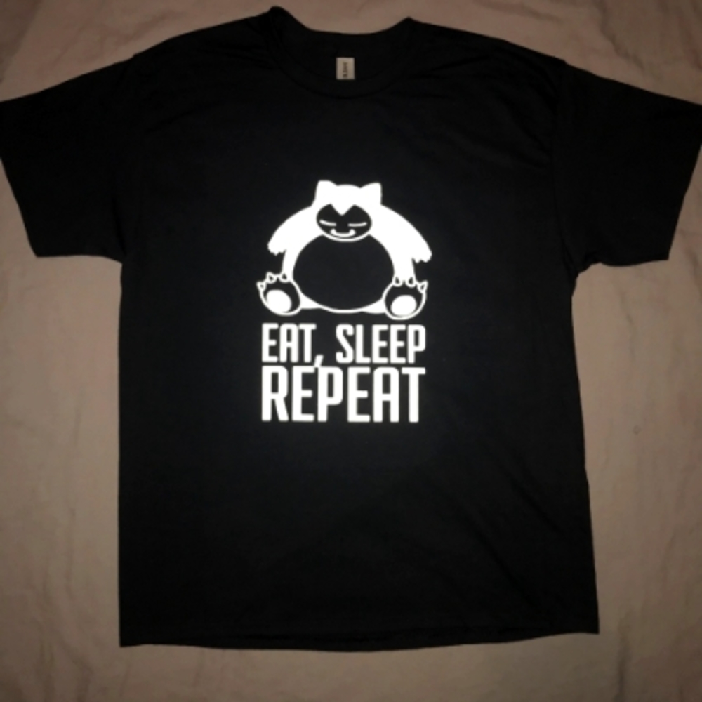 Snorlax EAT, SLEEP REPEAT Graphic T-Shirt